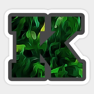 Capital letter K. Sticker